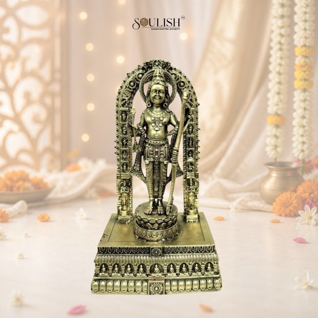 Ram Lalla Brass Idol | Handcrafted Brass Murti for Pooja & Home Temple
