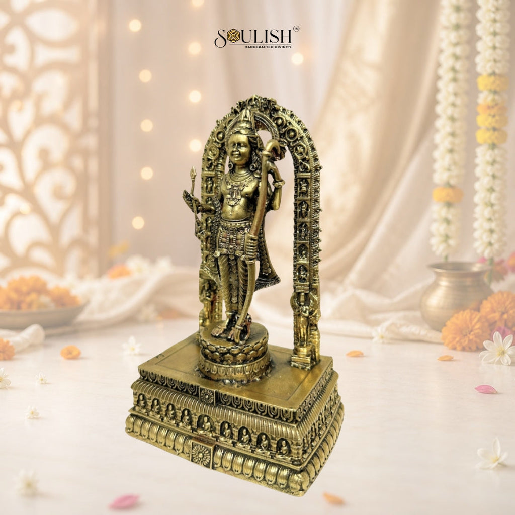 Ram Lalla Brass Idol | Handcrafted Brass Murti for Pooja & Home Temple