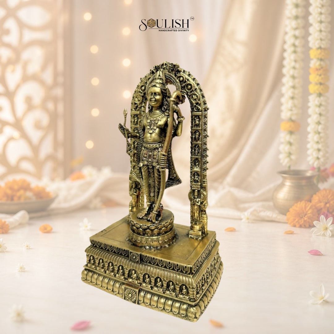 Ram Lalla Brass Idol | Handcrafted Brass Murti for Pooja & Home Temple