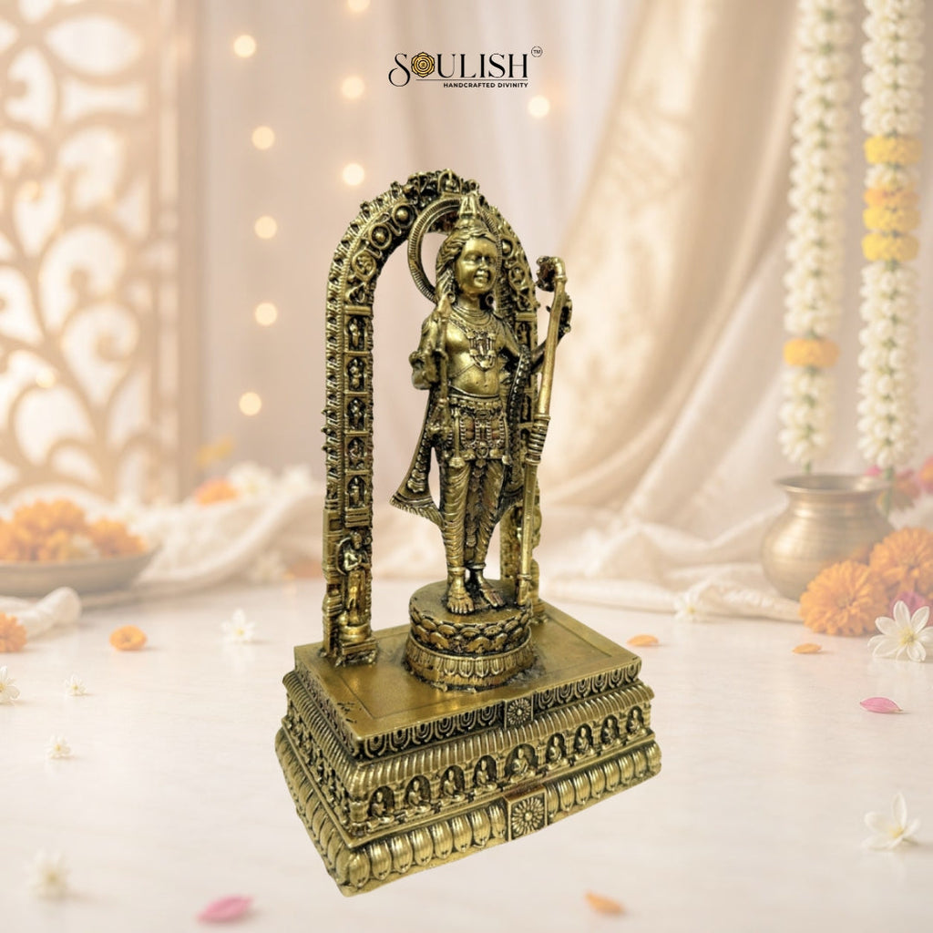 Ram Lalla Brass Idol | Handcrafted Brass Murti for Pooja & Home Temple