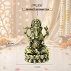 Lord Ganesha on Lotus Brass Idol – Auspicious Spiritual Home Décor