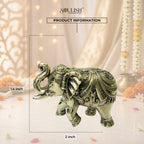 Elephant Brass Idol | Handcrafted Brass Elephant Statue for Vastu & Home Décor