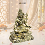 Lord Shiva Meditating Brass Idol – Spiritual Home Décor & Divine Sculpture