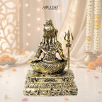 Lord Shiva Meditating Brass Idol – Spiritual Home Décor & Divine Sculpture