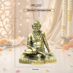 Shri Swami Samarth Brass Idol | Handcrafted Swami Samarth Murti for Home Temple