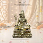 Lord Shiva Meditating Brass Idol – Spiritual Home Décor & Divine Sculpture