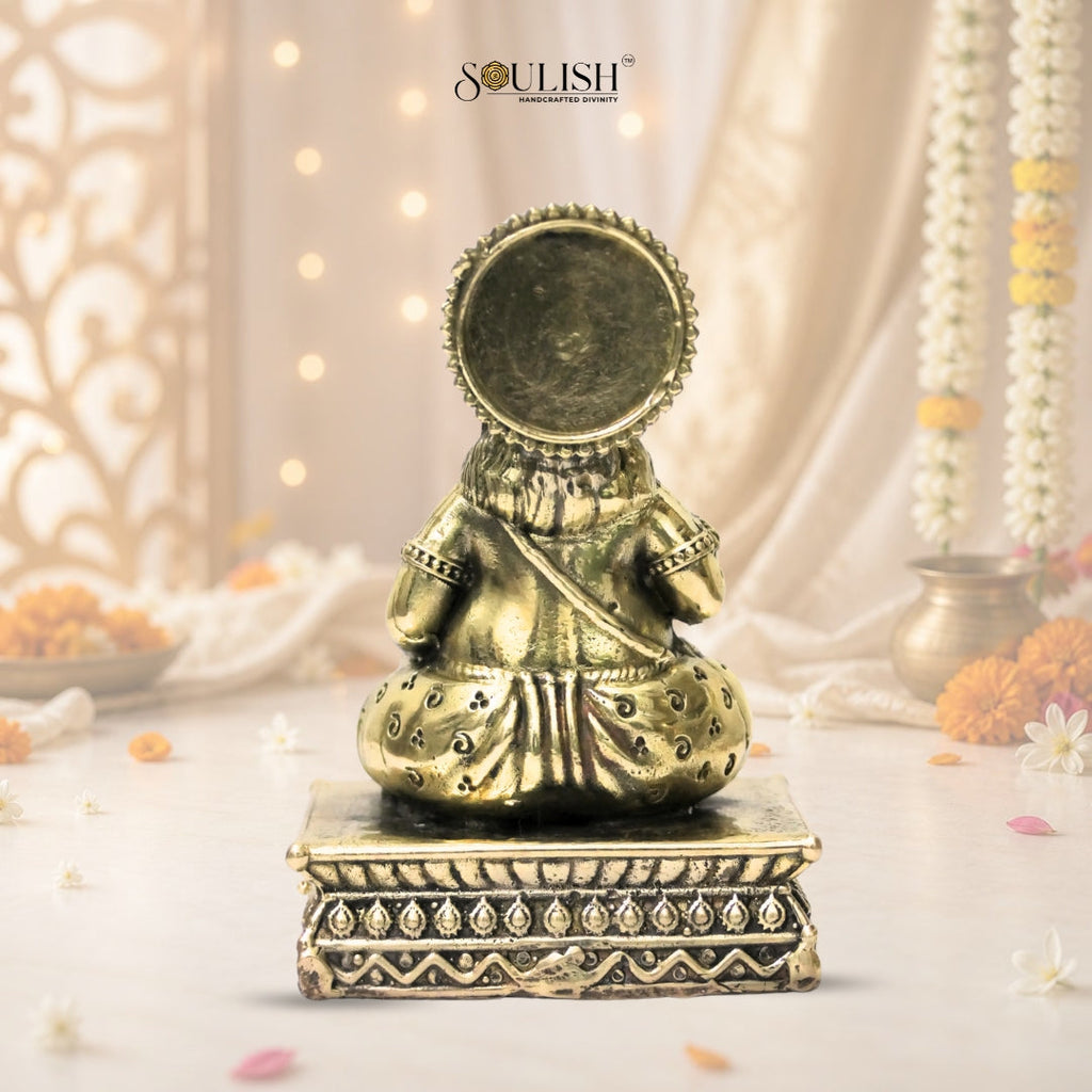 Lord Kuber Brass Idol – God of Wealth & Prosperity, Spiritual Home Décor