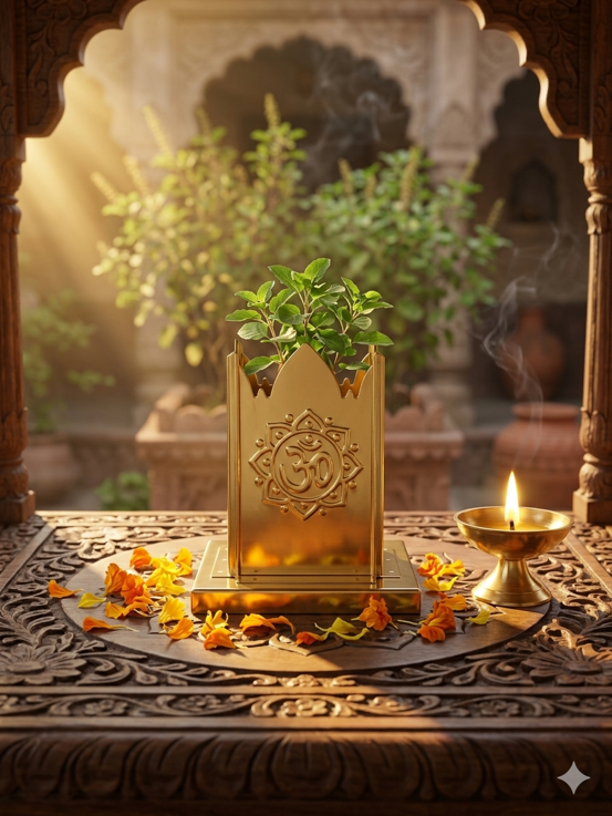 Brass Tulsi Pot Big
