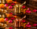 Copper/Brass Panch Patra with Anchmani