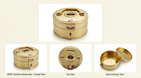 Brass round Box ( Jhapi )