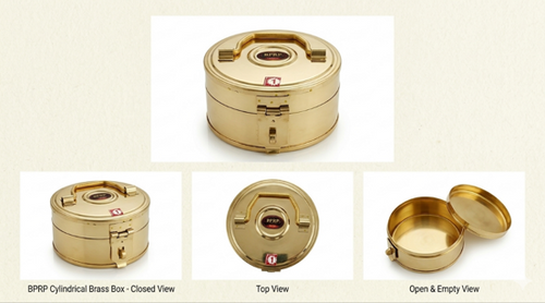 Brass round Box ( Jhapi )