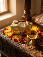 Brass Square box ( Sanduk )