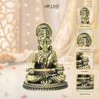 Goddess Annapurna Brass Idol | Handcrafted Annapurna Devi Murti for Home Temple