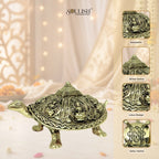 Vastu Tortoise with Ashtalakshmi Shree Yantra | Superfine Brass Prosperity Idol
