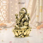 Lord Ganesha on Lotus Brass Idol – Auspicious Spiritual Home Décor